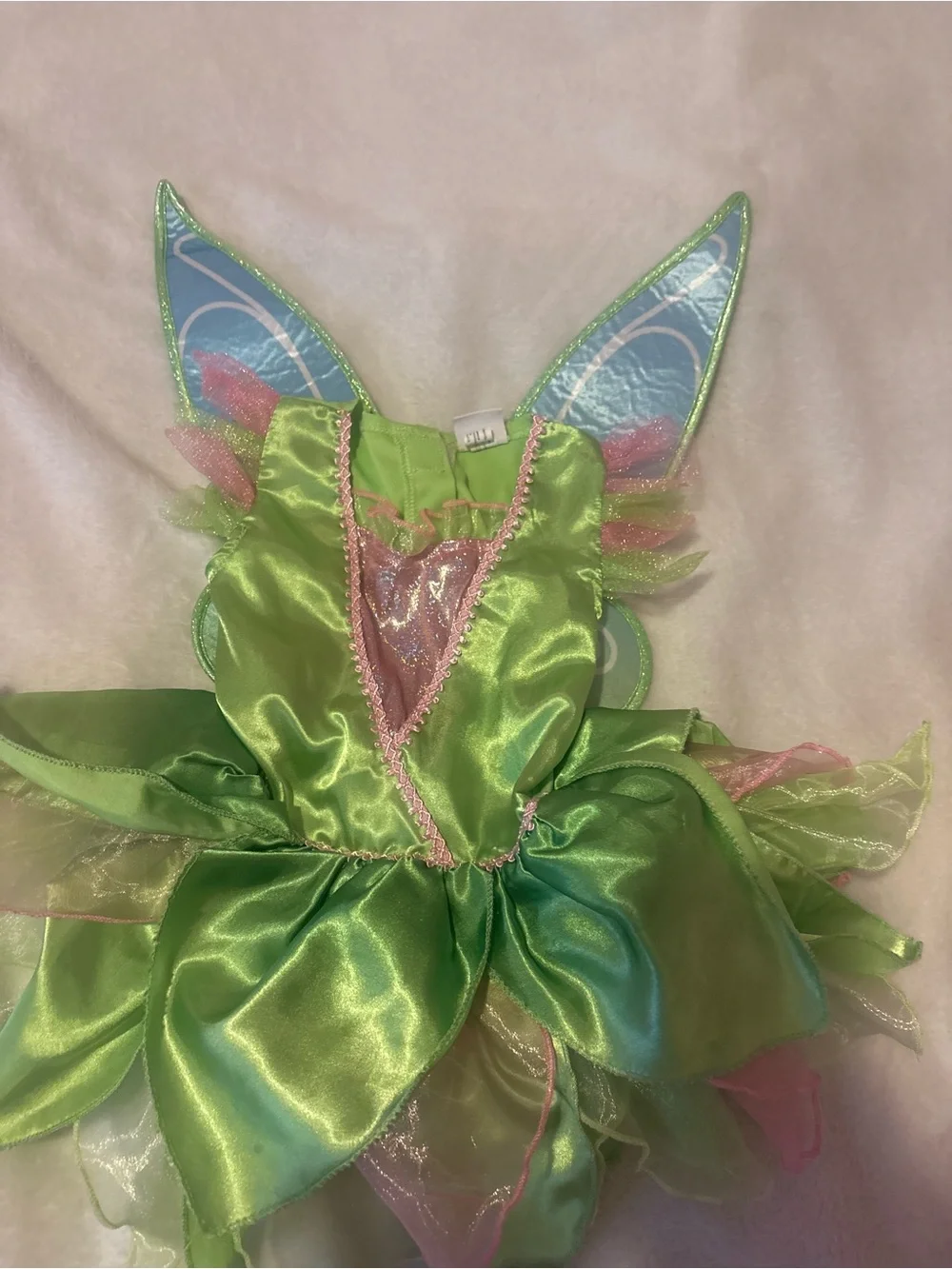 Disney Green and Pink Fairy Dress Costume with Blue Wing Accents - Picture 5 of 16